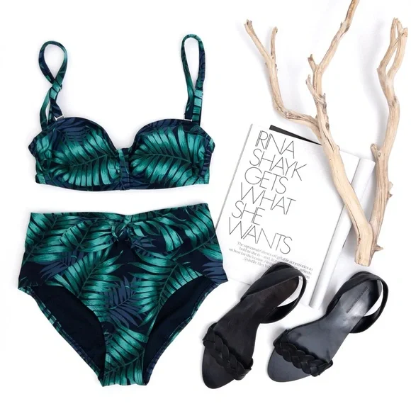 OSHKOSH (Women’s) . Palm High-Waisted Two-Piece Swimsuit - Picture 2 of 8